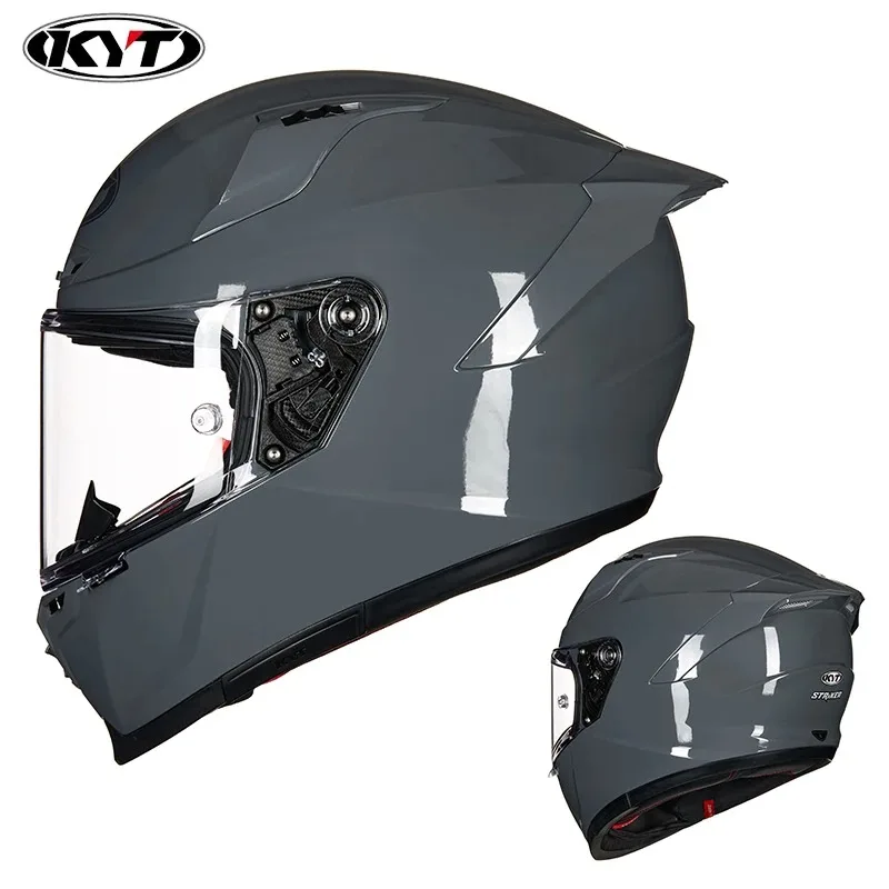 NONE Neue Farben erhältlich! KYT Vollhelm Damen Motorradhelm Herren Sommer Vier Jahreszeiten Moto Track Harthelm Reiten Big Tail ST 5