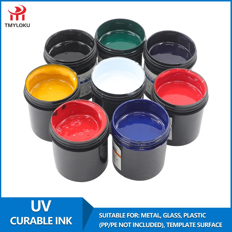 Inchiostro a LED in metallo solido a luce UV inchiostro per serigrafia UV inchiostro per serigrafia vari colori metallici