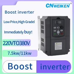 220v single-phase input to 220v/380v 3 phase 11KW VFD Variable Frequency Drive Converter for Motor Speed Control Frequency Inver