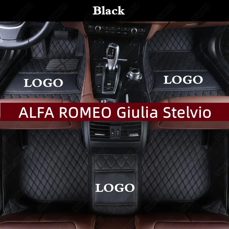 

Personalized Car Floor Mats for ALFA ROMEO Giulia Stelvio Custom Made SUV Foot Mat Sedan Auto All Weather Black Best Carpet Pads