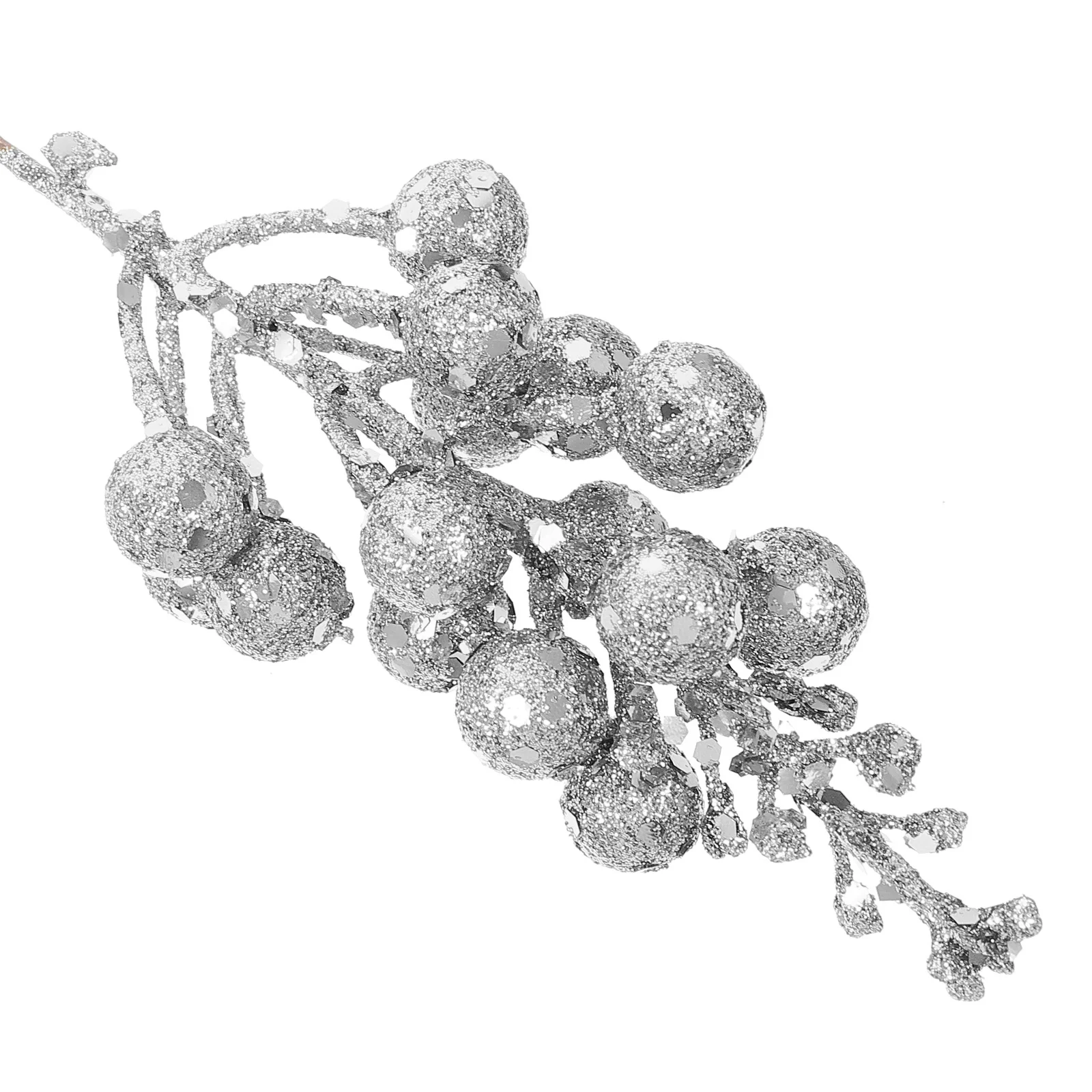 

10Pcs Artificial Berry Stems Glitter Christmas Decorations Tree Picks New Year's Festive Adornment Artificial Plants & Flowers