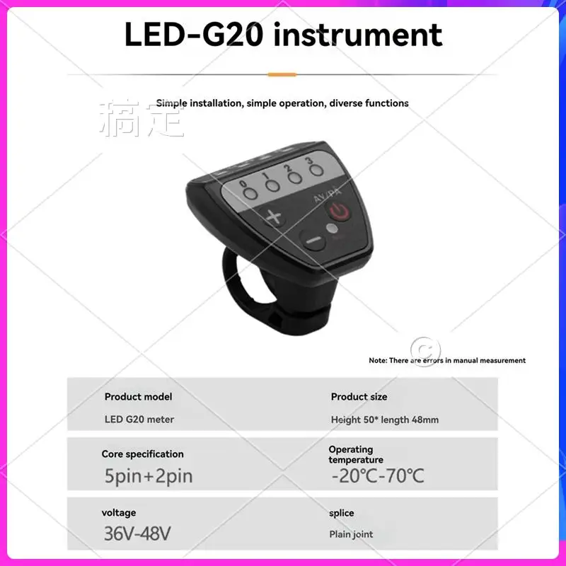 

ABT-36V 48V 22A Brushless Controller G20 LED Display Meter+130X Throttle Kit For Electric Scooter E-Bike Repair Kit