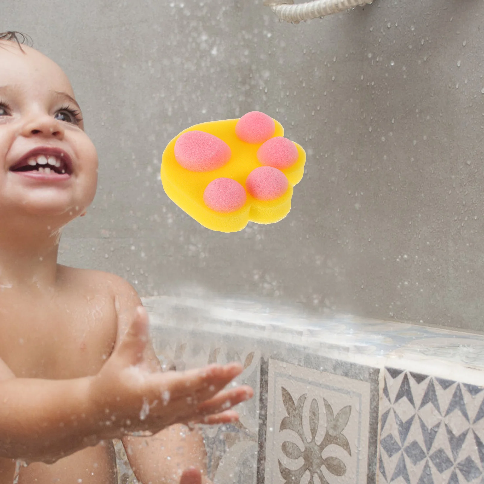 

Детская губка для ванны с мультяшной лапой, милый детский скребок для душа, губка для ванны для малышей, скребок для тела для детей, детские чистящие губки