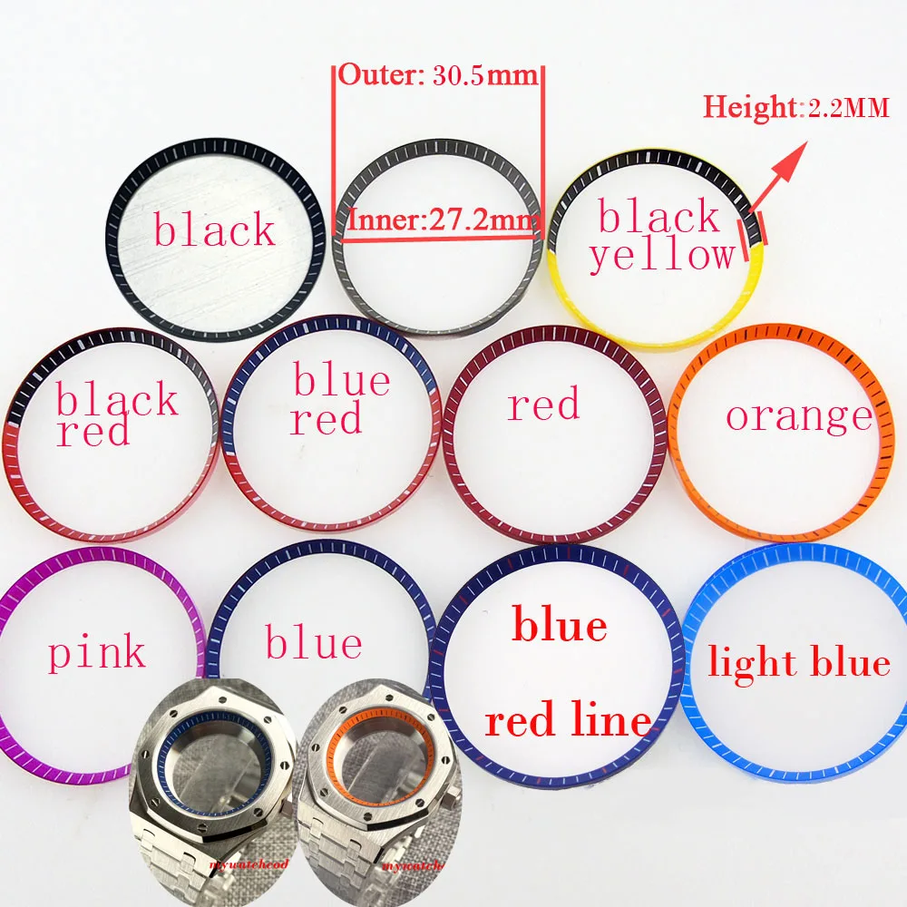 

Multicolor 30.5mm*27.2mm Chapter Ring for 42mm Octagon Watch Case Repair Tool Parts