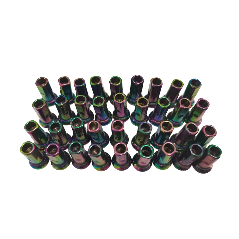 Hot Sale Modify Rainbow Color Motorcycle Accessories 7075 Aluminum Alloy Nipples