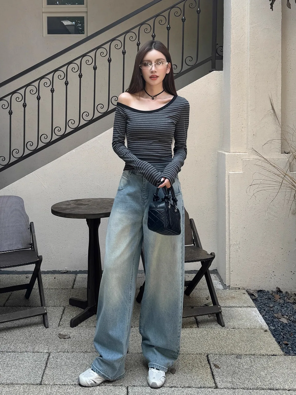 

Женские джинсы с высокой талией, широкими штанинами, светло-голубые, из денима, свободного кроя, прямые, в пол, удобные повседневные брюки