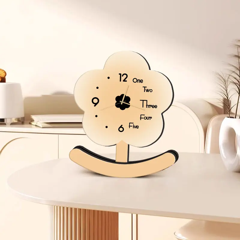 Pendulum Silent Clock Placement Living Room Desktop Decoration Seat Clock