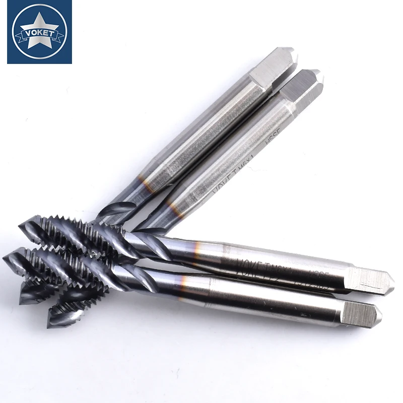 VOKET HSSE-M35 JIS Standard-Spiralgelenkgewindebohrer M1 M1,2 M1,6 M1,4 M2 M3 M4 M5 M6 M8 M10 M12 - M24 Maschinengewindebohrer – Detail 1