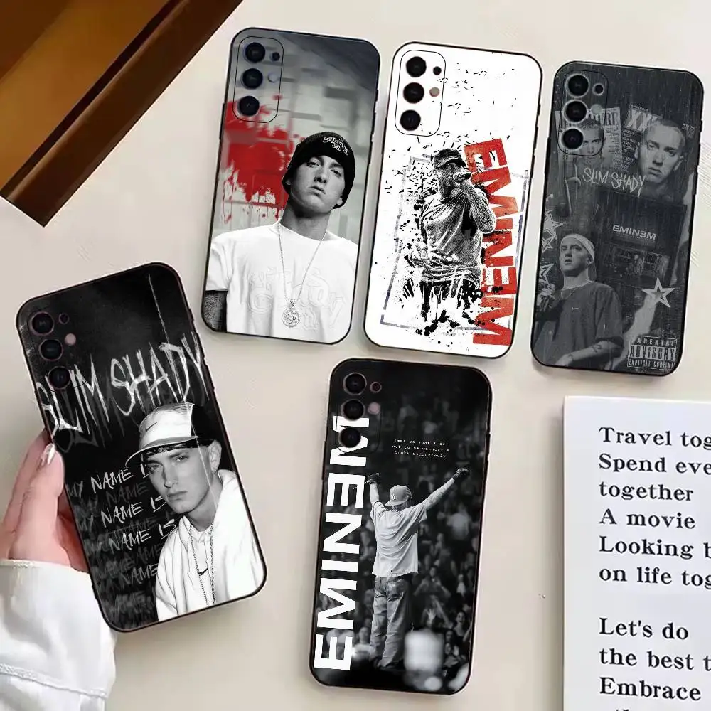 

Singer E-Eminem-ES Hard Phone Case Black Silicone Soft For Samsung S25,S24,S21,S22,S23,S30,Ultra,S20,Plus,Fe,Lite