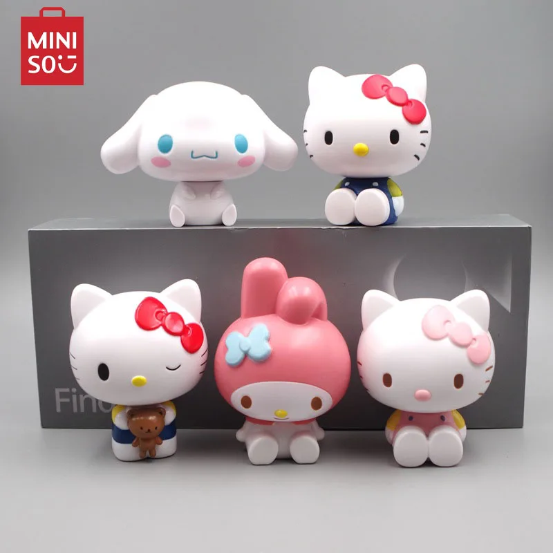 

Sanrio аниме Hello Kitty фигурка ручной работы Kuromi Melody Kawaii экшн-фигурка игрушки автомобиль украшение для детей Рождественский подарок