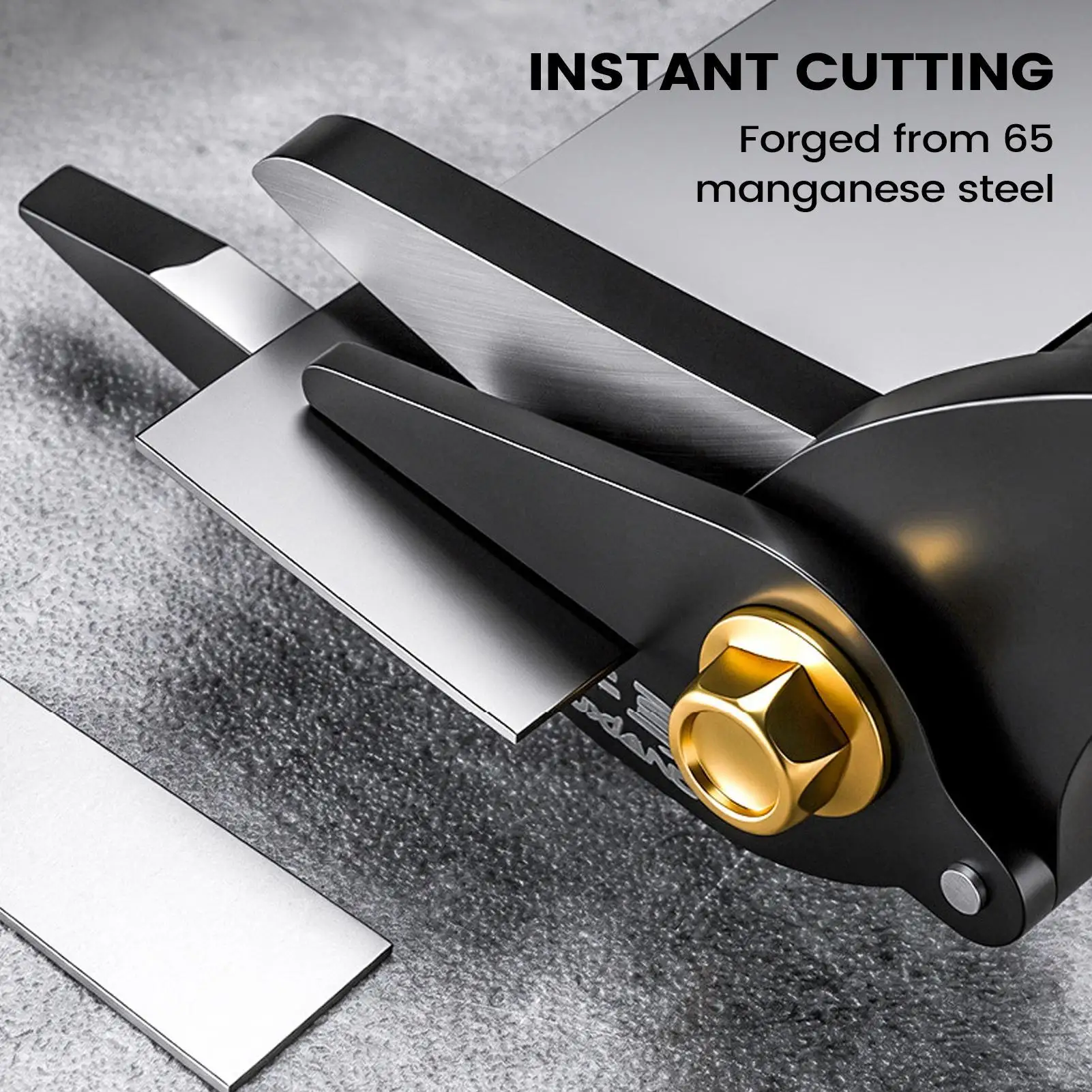 Metal Cutter Ergonomic Grip Long-Lasting Non-Slip Rust-Resistant Snip Sheet Metal Shears For Aluminum Gutter PVC Stainless Steel