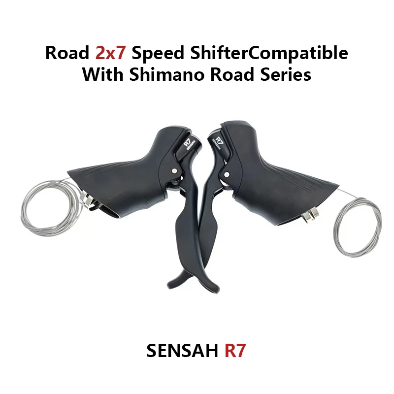 SENSAH R7 2X7 Speed Road Bikes Shifters 2X7S Lever Brake Road Bicycle Derailleur Compatible Shimano R6800 Claris Sora Bike Parts