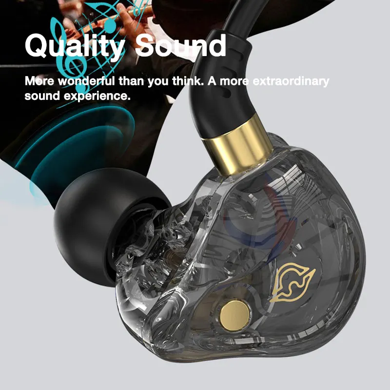 EARDECO 3.5 مللي متر سماعات أذن سلكية مع ميكروفون سماعة سلك إلغاء الضوضاء الرياضة مشبك الأذن باس سماعة رأس سلك سماعات أذن استريو