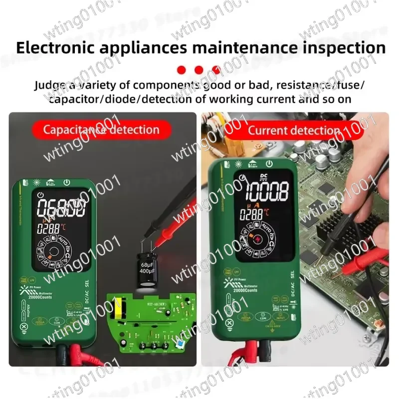 for V30 Smart Digital Multimeter High Voltage PV Rechargeable Anti-burn Large Display Universal Tester for Mining and Screen