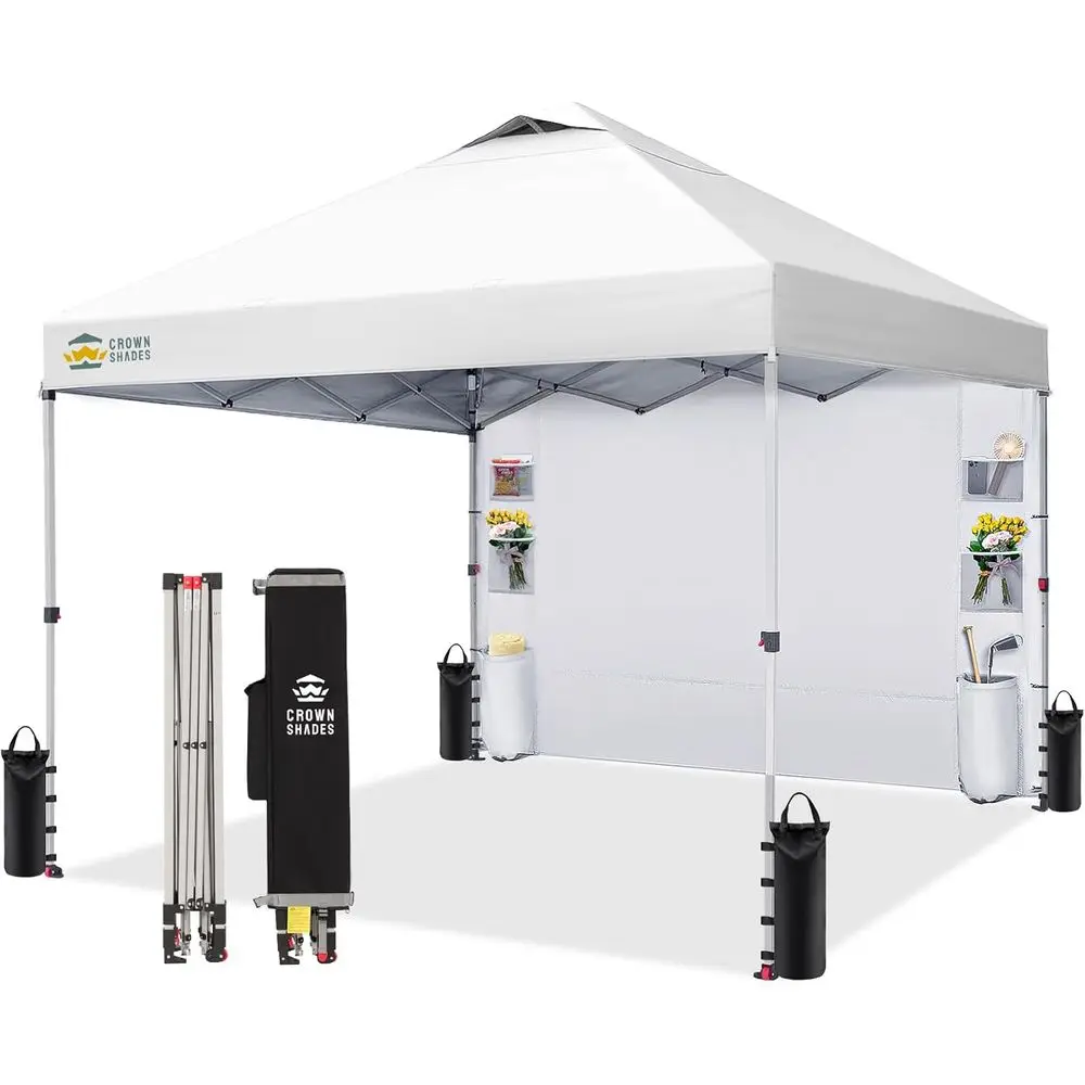 

Тент-шатер 10x10 для улицы с боковыми стенками с карманами, легко устанавливаемый, с центральным замком, портативный, мгновенной установки