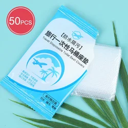50pcs Disposable Toilet Seat Cover Portable Travel Safe Toilet Seat Paper Pad Waterproof Seat Cushion Bathroom Supplies Bowl