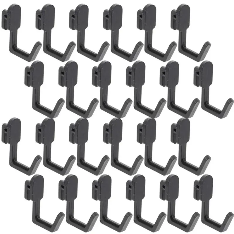 

ABJT-24Pcs Pegboard Hooks J Shape Pegboard Hook Peg Board Tool Organizer Replacement Parts , Black