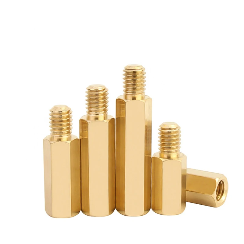 M3 Hex Brass Standoff Single Thread Spacer Column Mainboard Isolation Support Nut Screw For Computer Case Hardware Fastener