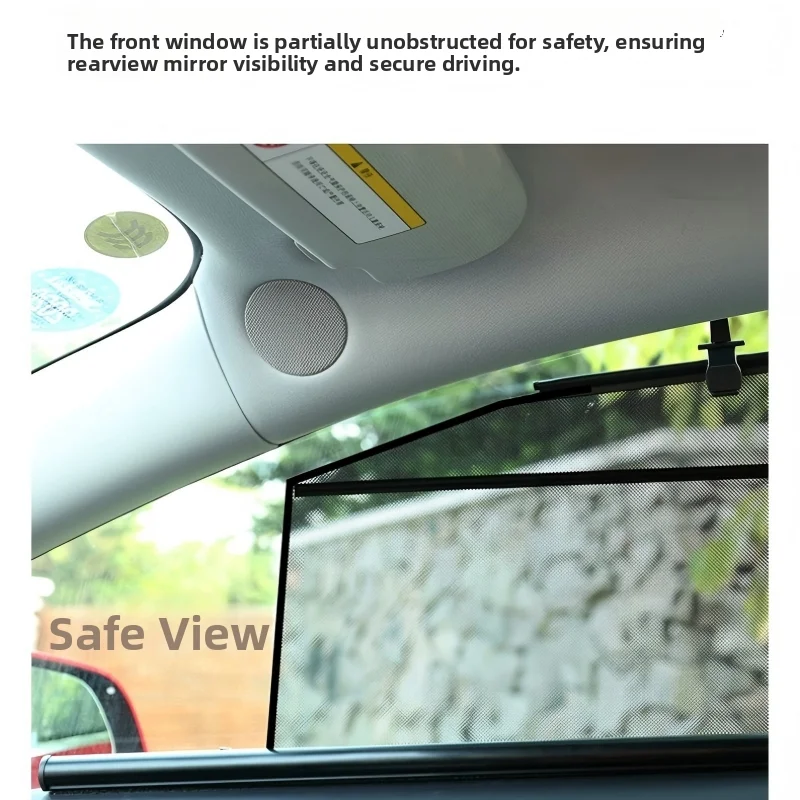 For Tesla New model 3/Y Juniper Retractable Car Window SunShade Side Window Curtain Privacy Screen UV Protection car accessories