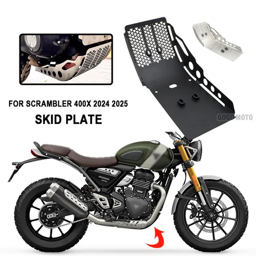 Imagen 1 del producto Ajuste para Triumph Scrambler 400X 2024 2025 motocicleta Scrambler400X placa de deslizamiento Bash marco protector cubierta de protección del motor