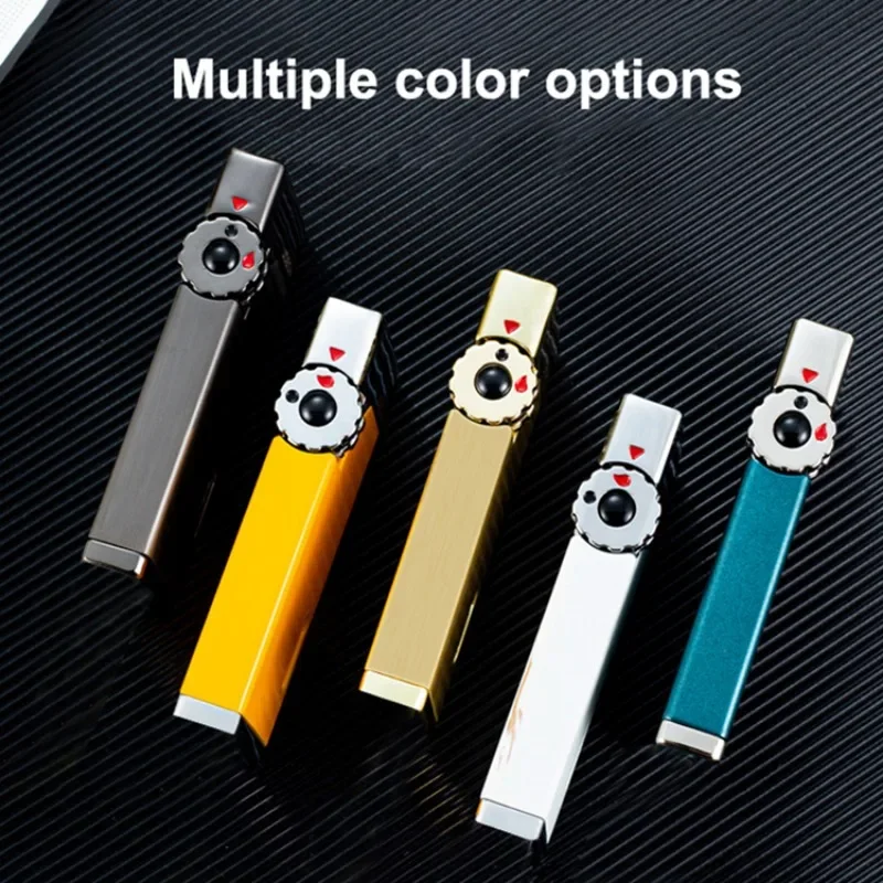 Colorful Butane Metal Smoke Cigar Cigarette Lighters Double Jet Blue Flame Butane Gas Refillable Torch Lighter