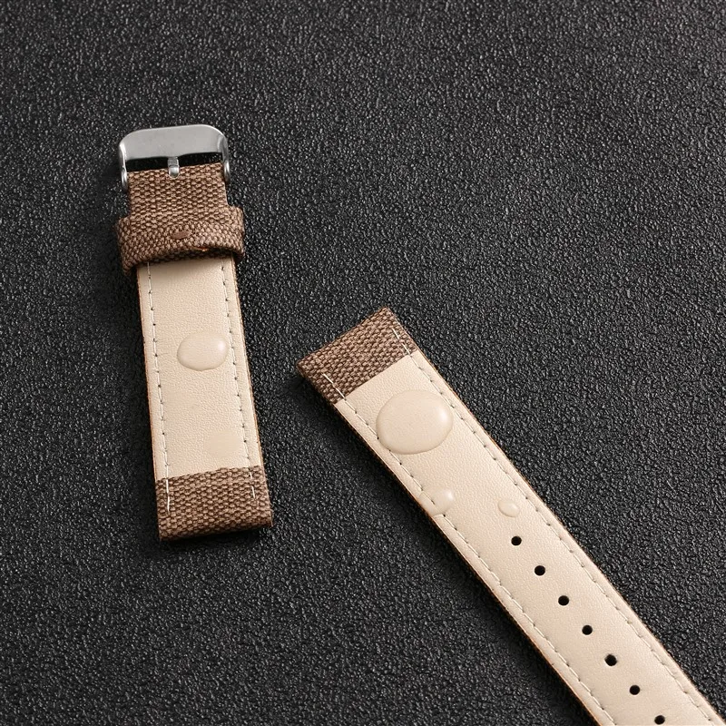*NEW STYLE* Watch Strap Denim Leather Nylon Replacement Watch Band Woven Pattern Soft Canvas Leather Strap High Quality