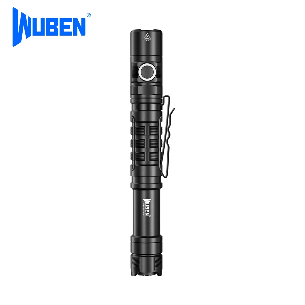 WUBEN T2 Tactical Pen Flashlight 550 Lumen AA Battery Pocket Flashlight for Work Repair Emergency