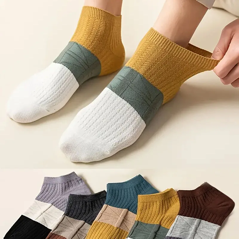 5 Par/lote Meias Moda Respirável Confortável Meia Casual Verão Fino Tornozelo Low Cut Esporte Invisible Sox para Homens носки