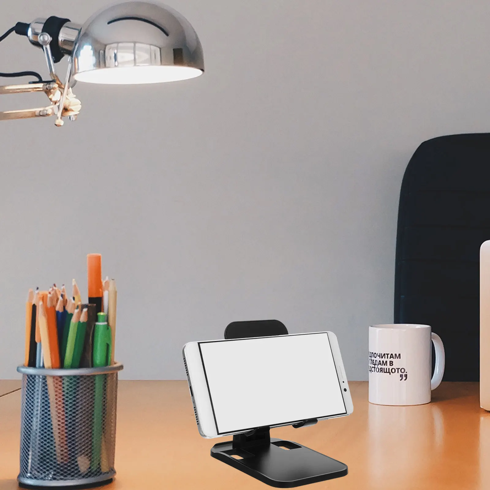 

1 pc Mobile Phone Stand For Tablet Cellphone Holder Up To 12.9 Inches Multi-Angle Adjustable Foldable Stand Durable Smart Phone