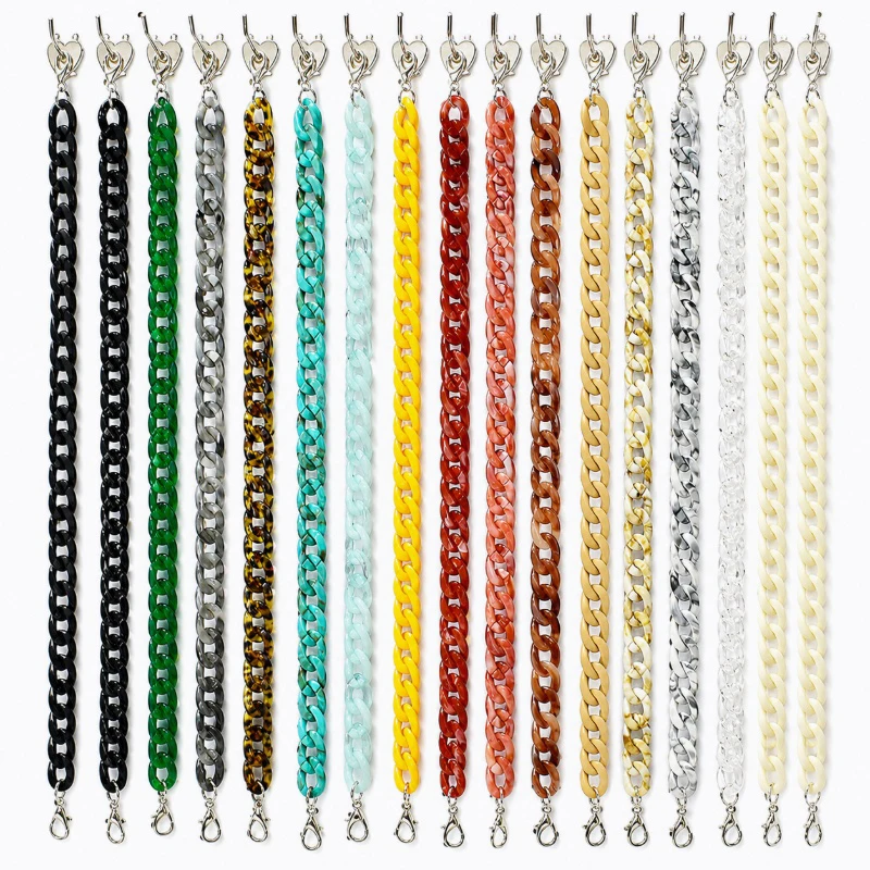 1/2Pcs Deepeel 60cm Acrylic Bag Strap Handbag Resin Chain Detachable Lobster Clasps for Purse Handle DIY Making Accessories