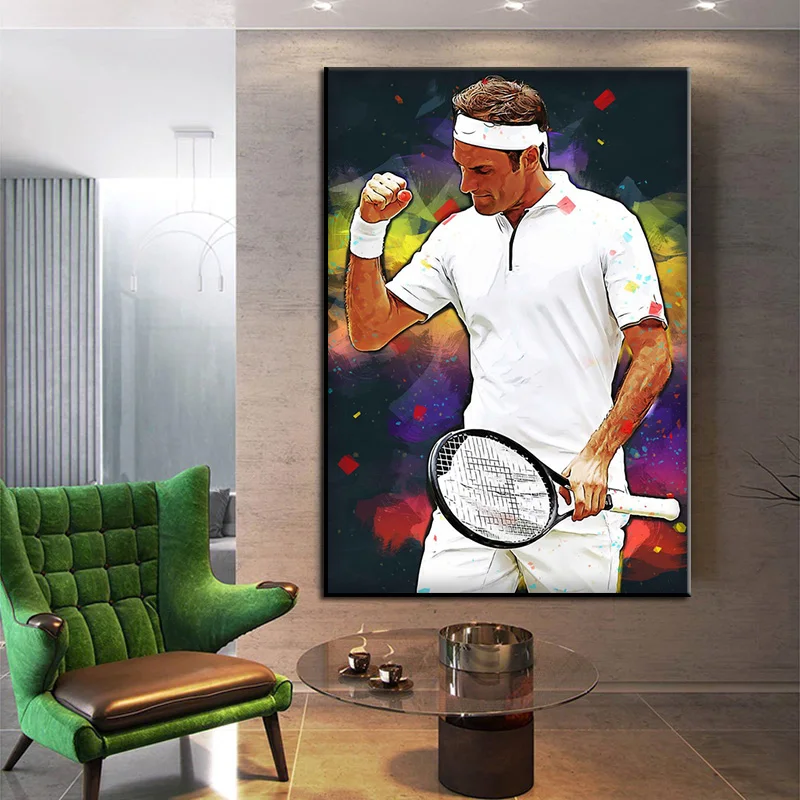 Famous Tennis Players Rafael Nadal Posters and Prints Canvas Painting Sport Pop Wall Art Picture for Living Room Home Decoration