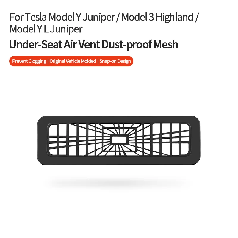 For Tesla Model 3 Highland Model Y/YL Juniper Under Seat Rear Air Vent Cover Grille Mesh Outlet Protector Car Interior Accessory