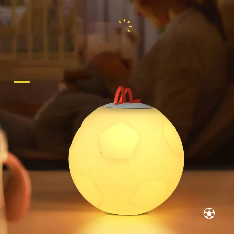 2024 Creative Football Outdoor Camping Light Hand Charging Nightlight Table Decorative Mood Lamp Portable Children Gift light