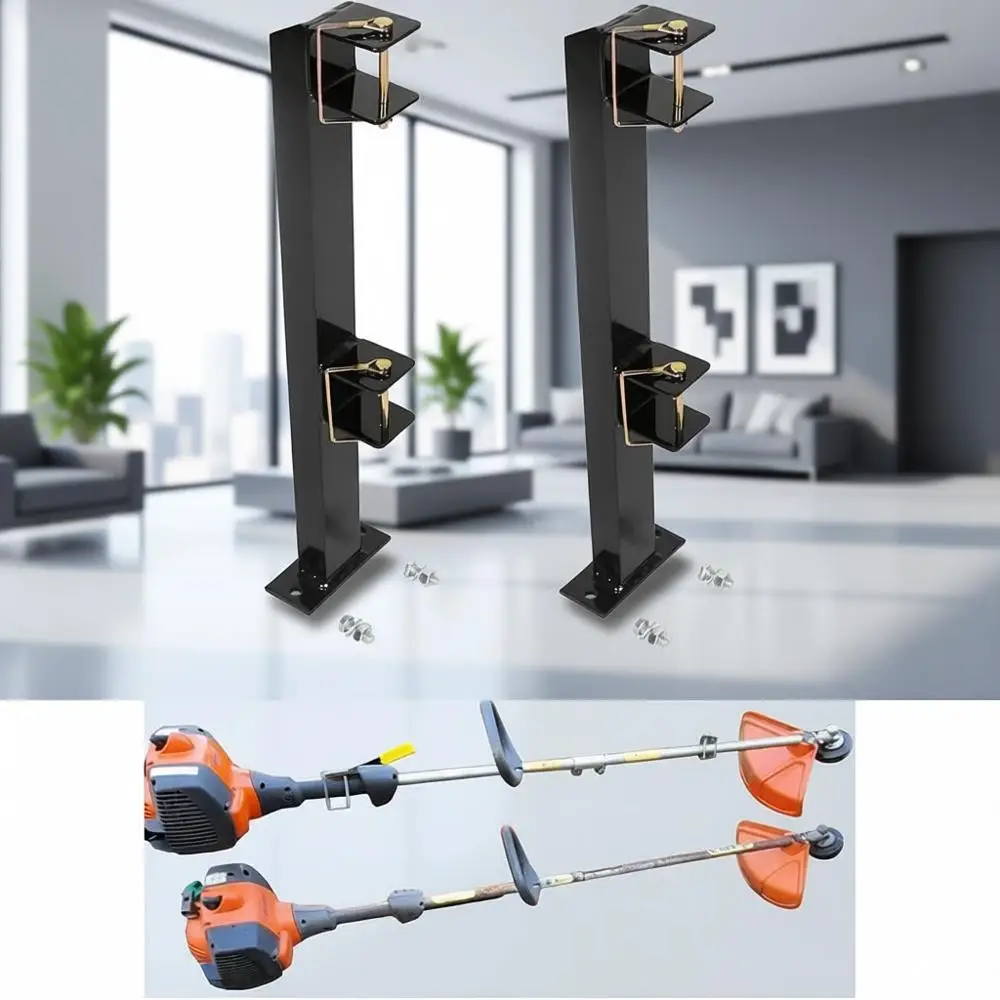 

Двойные крепления для триммеров на прицеп или грузовик, вмещают два триммера, кусторезы, пилы для обрезки веток, прочная стальная конструкция