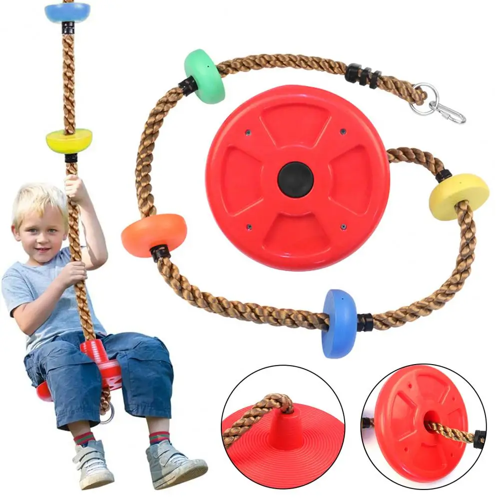 Kinderen Fitness Klimtouw Met Platforms En Schijf Schommel Stoel Set Buiten Schommel Set Tuin Speelgoed Speeltuin Accessoires