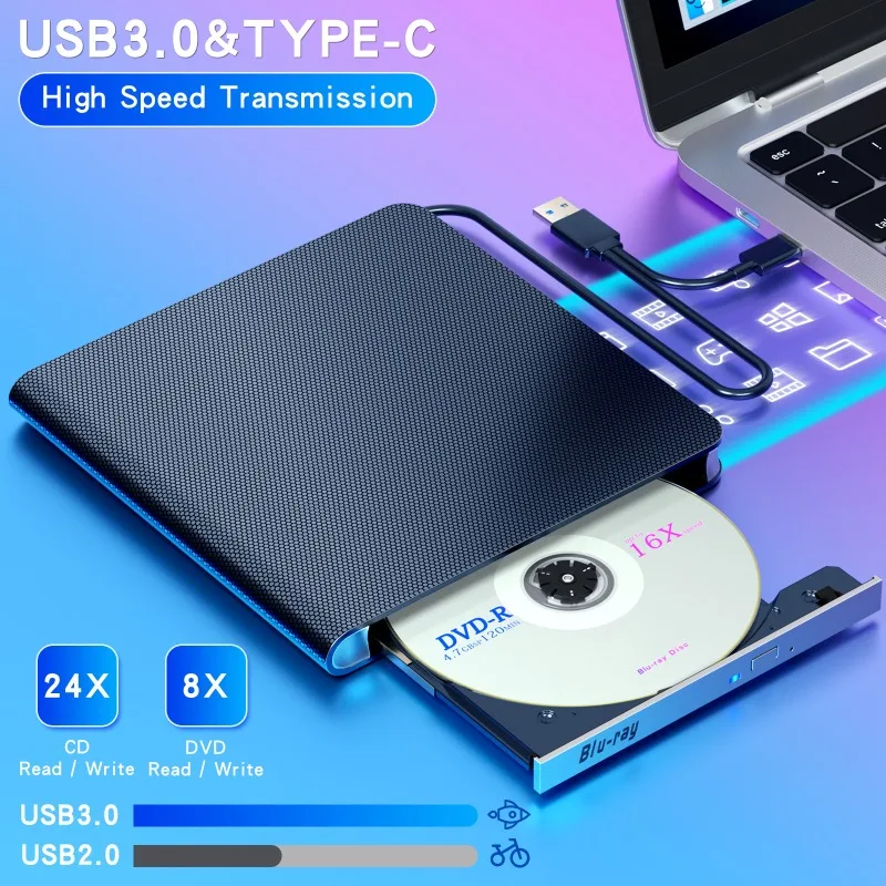 New blu-ray multi-function high-speed usb/typec external