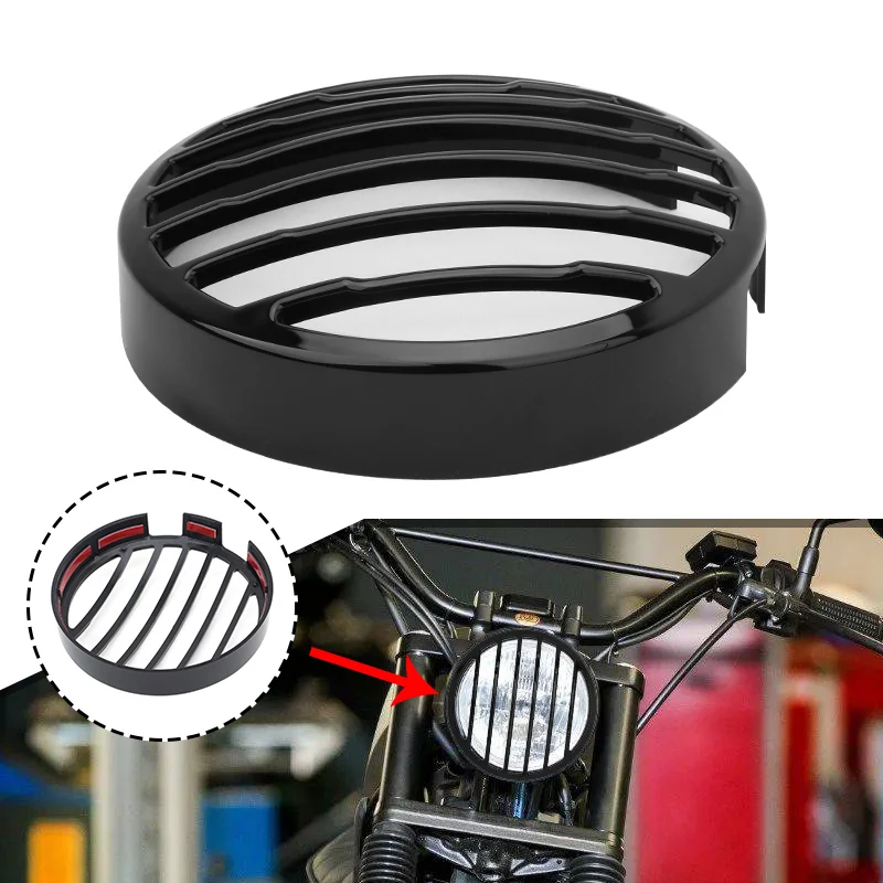 Motorcycle Black Head Light Guard Front Lamp Protector Headlight Grill Cover Accessories For Honda Rebel CMX 300/500 2017-2023