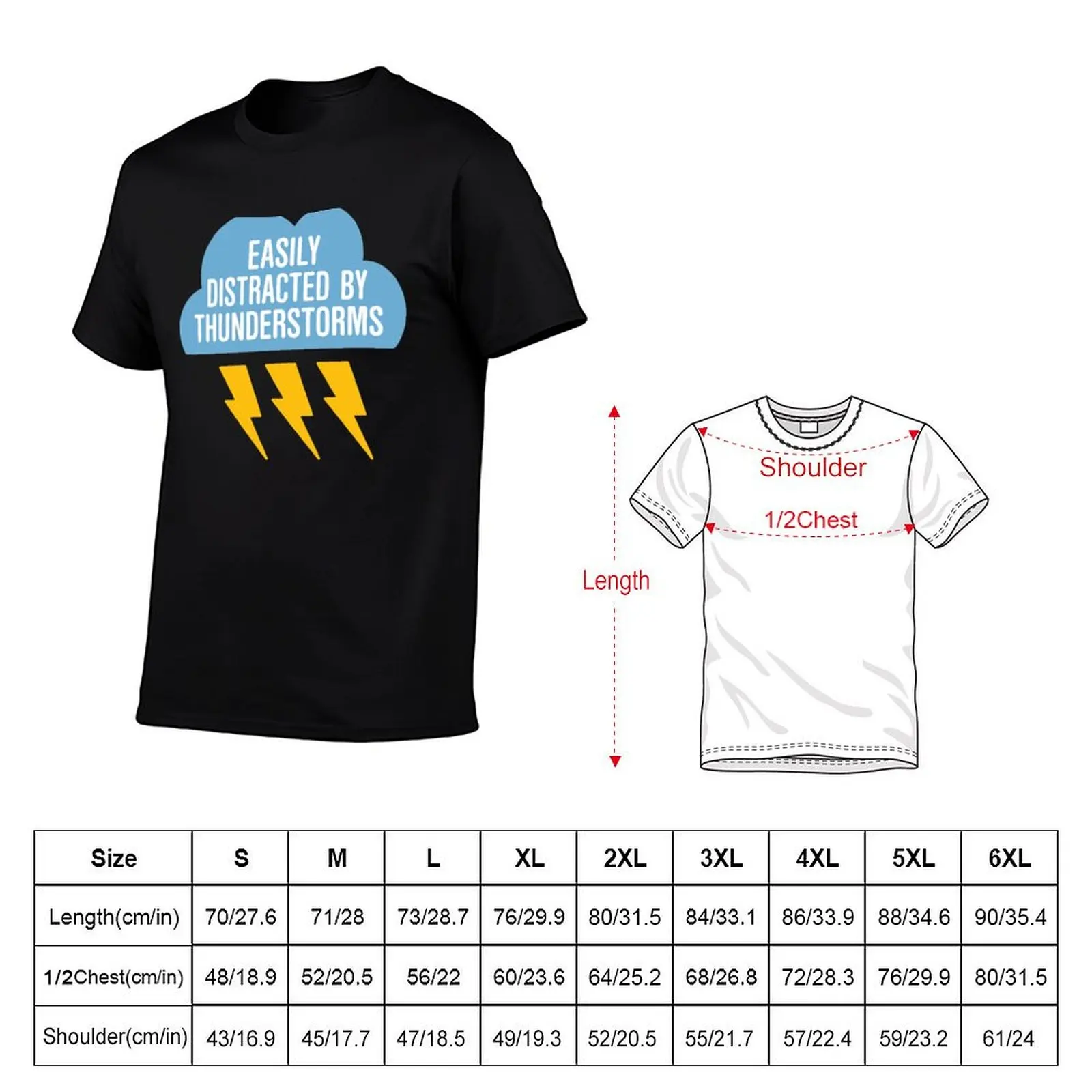 Meteorology Distracted By Thunderstorms T-Shirt animal prinfor boys anime stuff t shirts for men cotton