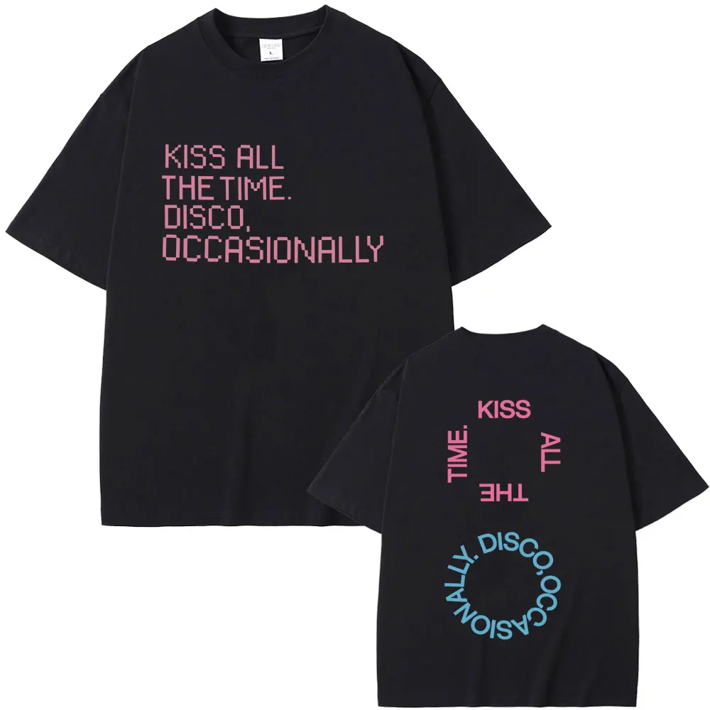 

Hot Sale New Kiss All The Time Disco Occasionally Album Graphic T-shirt Men Women Fashion Oversized T Shirt Male Cotton T-shirts