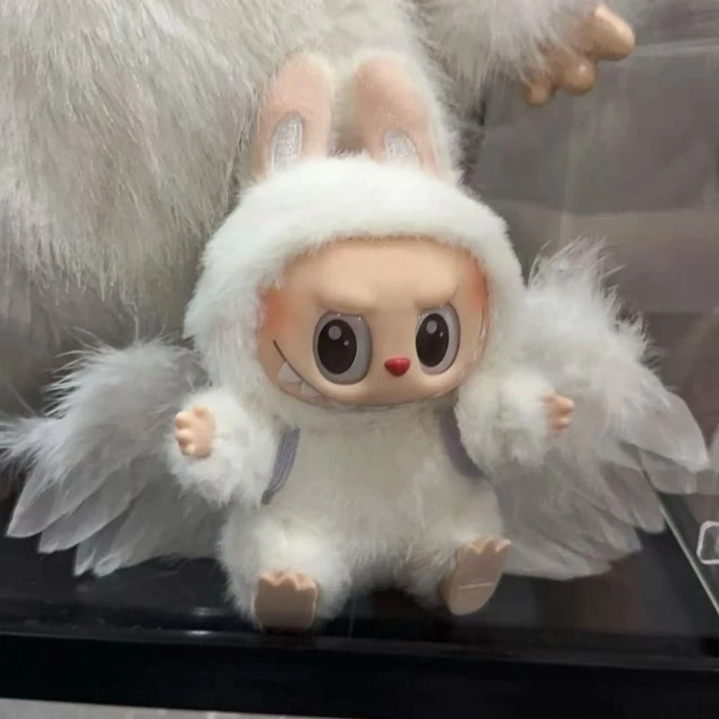 ملابس دمى الزي اكسسوارات ل 15-17 سنتيمتر Labubu أسود أبيض أجنحة ريشة الملاك DIY بها بنفسك دمى صغيرة الملابس فتاة هدية #3