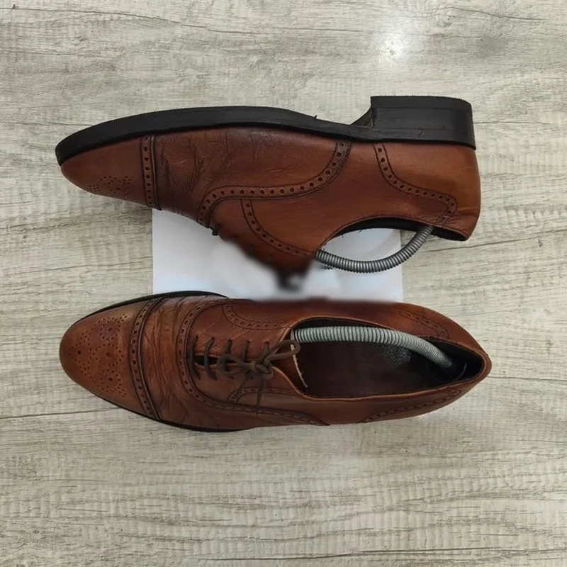 Marrom rendas até sapatos masculinos rasos sapatos de couro bombas de alta qualidade sapatos de festa moda tamanho grande 48 zapatillas mujer