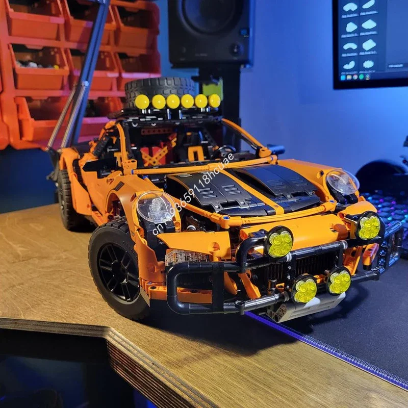 

3211 деталей MOC Porschess Dakar, набор для сборки Technic, конструктор для взрослых коллекционеров и детей, модель для самостоятельной сборки, рождественский подарок