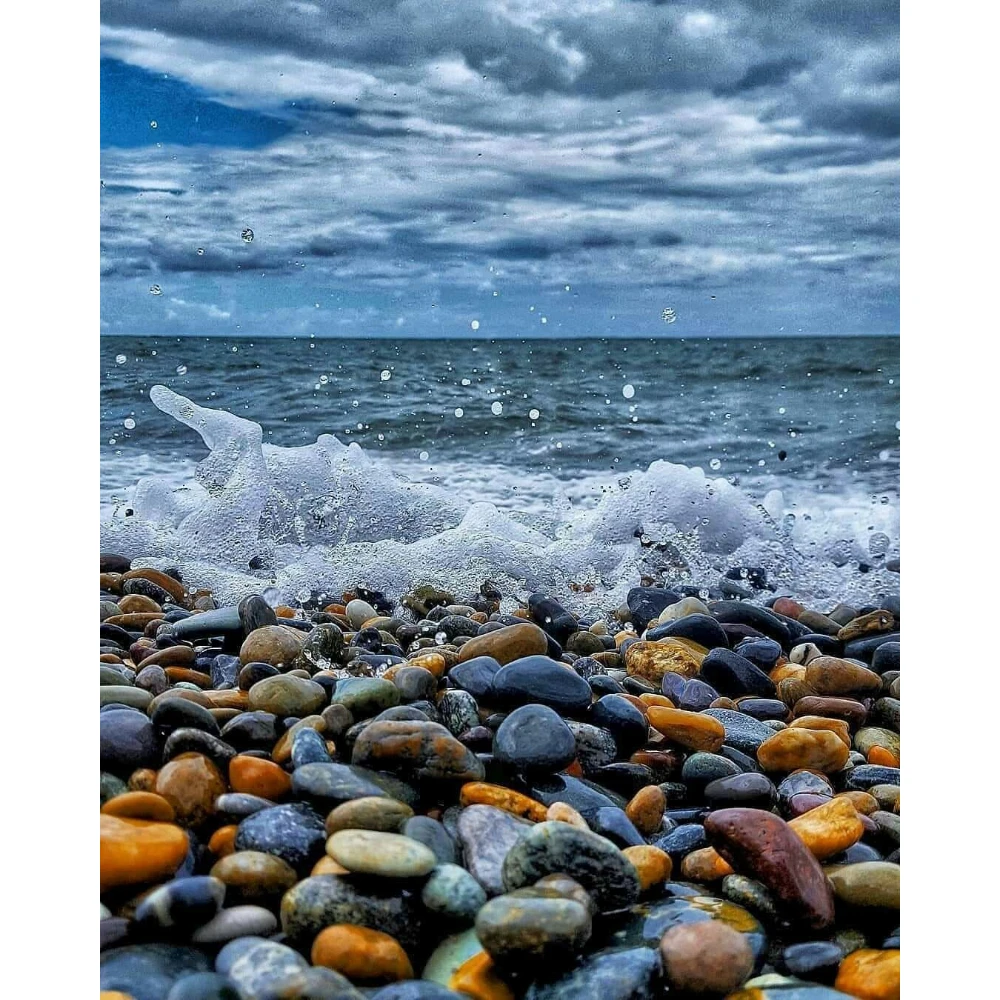 

500/1000/1200/2000 PCS Jigsaw Puzzles Seaside Stones Scenery Family Activity Relaxing Games for Living Room Home Decor Gift