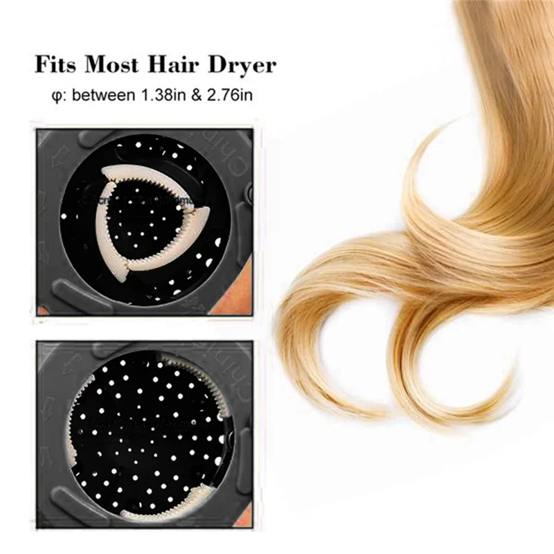 

A94E-Hair Dryer Diffuser Universal Hair Diffuser Attachment For Fine Thick Curly Wave And Frizzy Hair Salon Tool