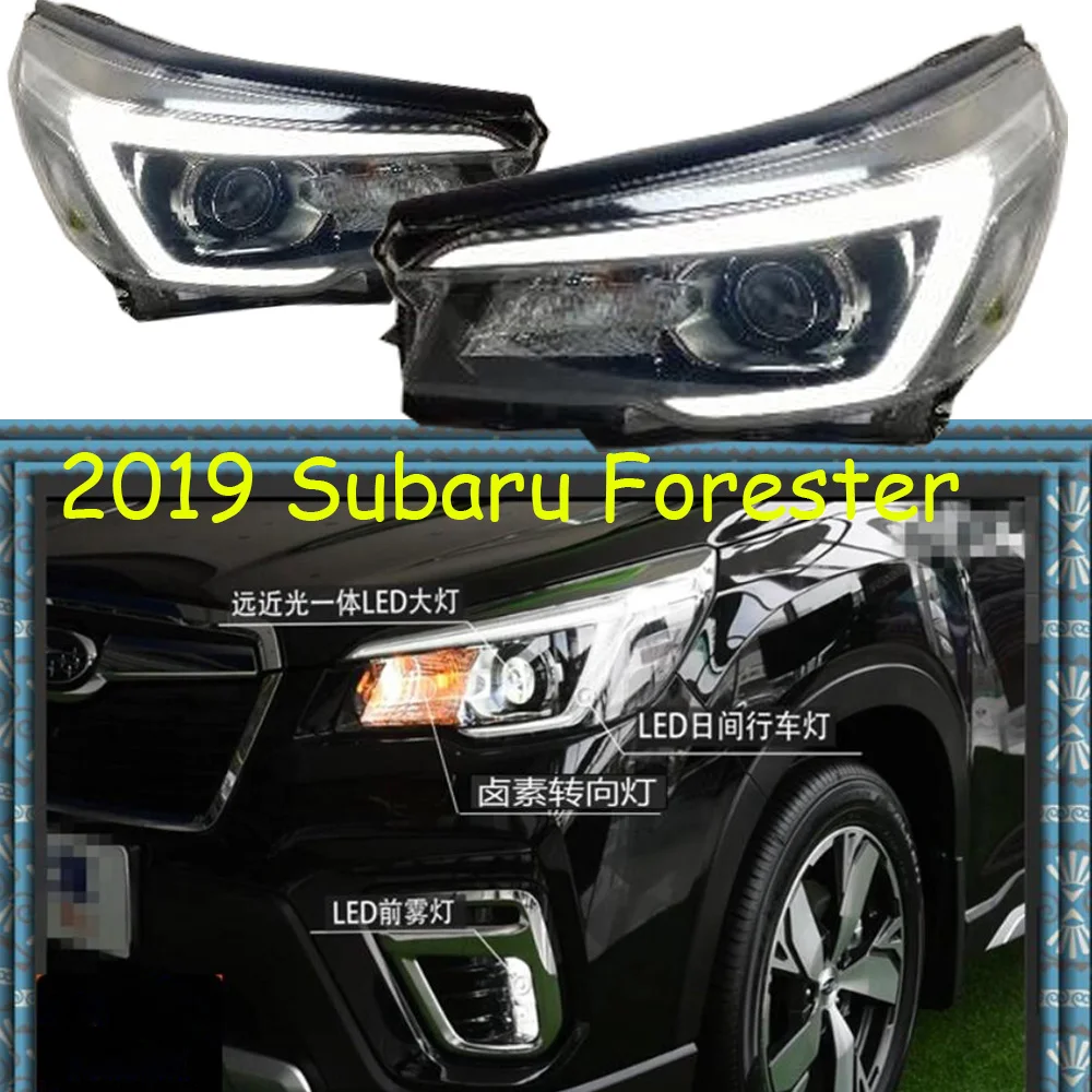 

1pcs 2019y car bupmer head light for Subaru Forester headlight car accessories LED DRL fog for Forester headlamp