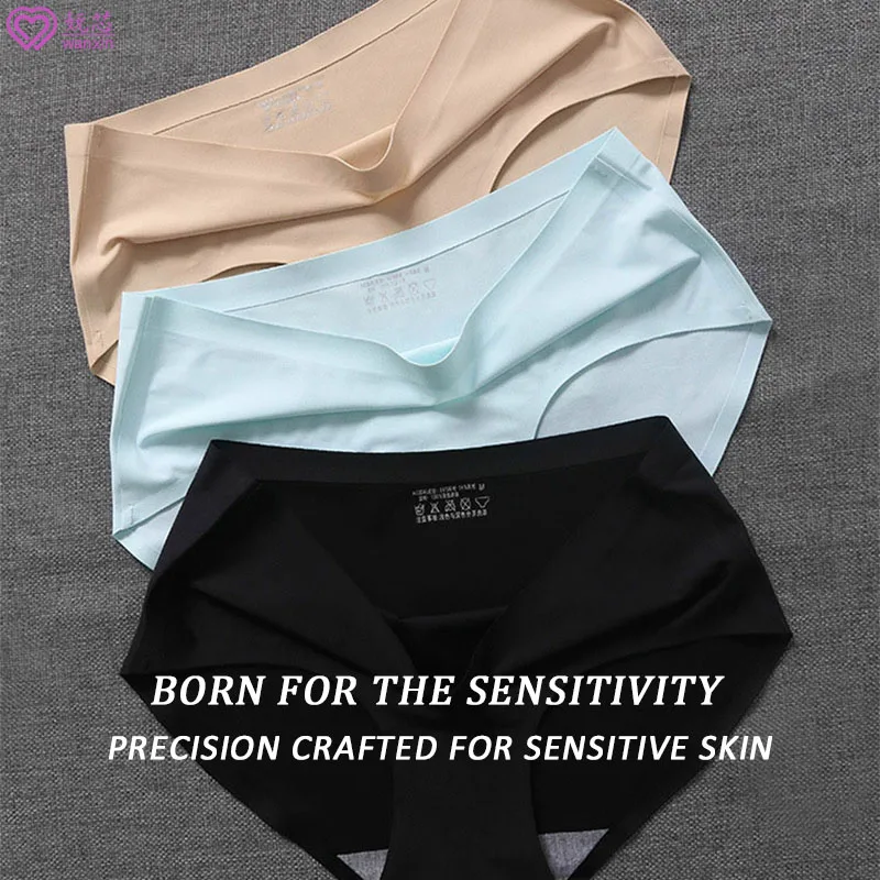 

Ice Silk No Trace Panties Set 10 Pieces Women's Large Size Seamless Mid Waist Briefs Comfort Breathable Crotch Free Shipping