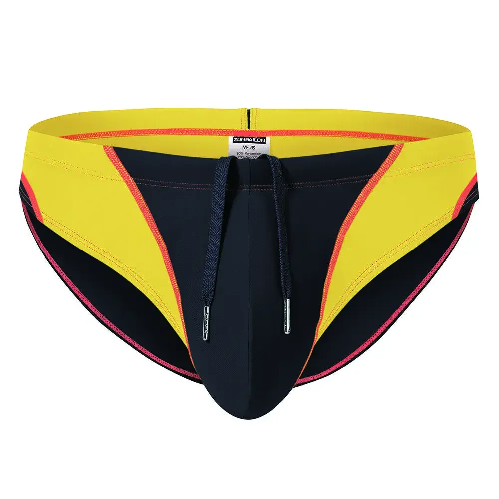 Jinshi Mens Comfortable quick-dry Swim Briefs Pouch up Bikini with Drawstring Swimwear Swim Briefs For Men