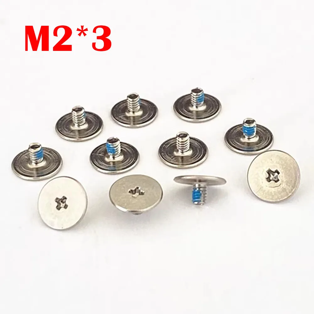 10 قطعة/الوحدة محمول المفصلي المسمار شقة رئيس الصليب رئيس M2 * 3 المسمار ل HP لينوفو مجموعة الكمبيوتر المحمول المفصلي موصل مسامير