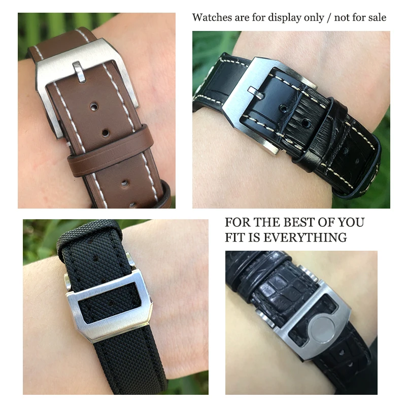 18mm Watch Deployment Clasp Stainless Steel Silver Rose Gold Folding Buckle for IWC Big Pilot Watch Portuguese Tang Pin Buckle