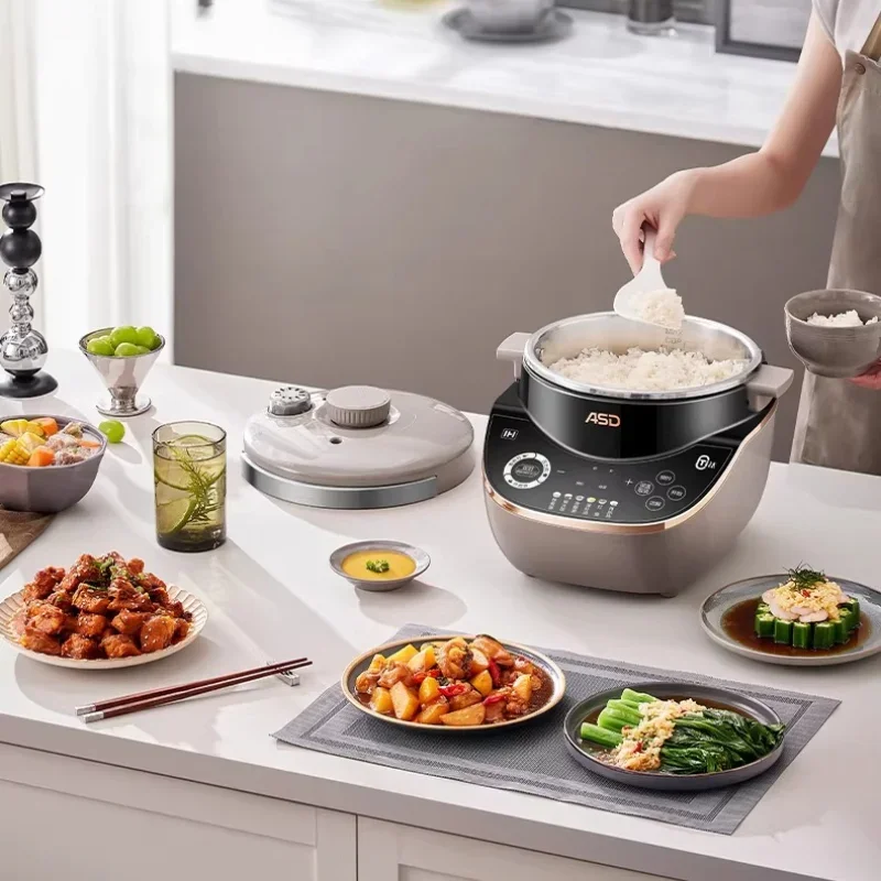 FirmHome Store New Upgrade 5L Pure Titanium Electric Pressure Cooker Home Multifunctional Smart Soup Porridge Cooker